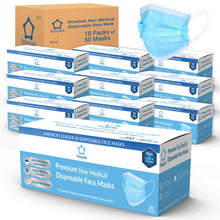 Load image into Gallery viewer, 500pcs Litepak Premium Disposable Face Mask Earloop 3-Ply (10 Boxes of 50 Masks)