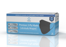 Load image into Gallery viewer, Litepak Premium Disposable Face Masks 3-Ply (50-Pack, Individually Wrapped)