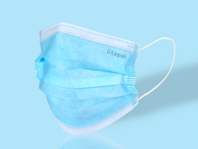 Load image into Gallery viewer, Litepak Premium Disposable Face Masks 3-Ply, Various Colors (50-Pack)