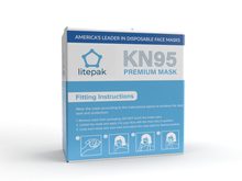 Load image into Gallery viewer, (10-Pack) Litepak Premium KN95 Face Mask - 5 Layer Filtration Respirator