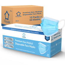 Load image into Gallery viewer, 500pcs Litepak Premium Disposable Face Mask Earloop 3-Ply (10 Boxes of 50 Masks)