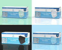 Load image into Gallery viewer, Litepak Premium Disposable Face Masks 3-Ply Color Bundle (4 Boxes of 50, Multiple Colors)