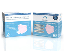 Load image into Gallery viewer, 125 Masks- Litepak Premium-Grade Disposable 3-Ply Face Mask