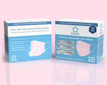 Load image into Gallery viewer, 125 Masks- Litepak Premium-Grade Disposable 3-Ply Face Mask