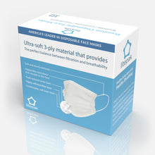 Load image into Gallery viewer, 125 Masks- Litepak Premium-Grade Disposable 3-Ply Face Mask