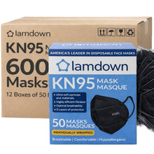 Load image into Gallery viewer, (50-Pack) KN95 Face Mask Individually Wrapped, Lamdown
