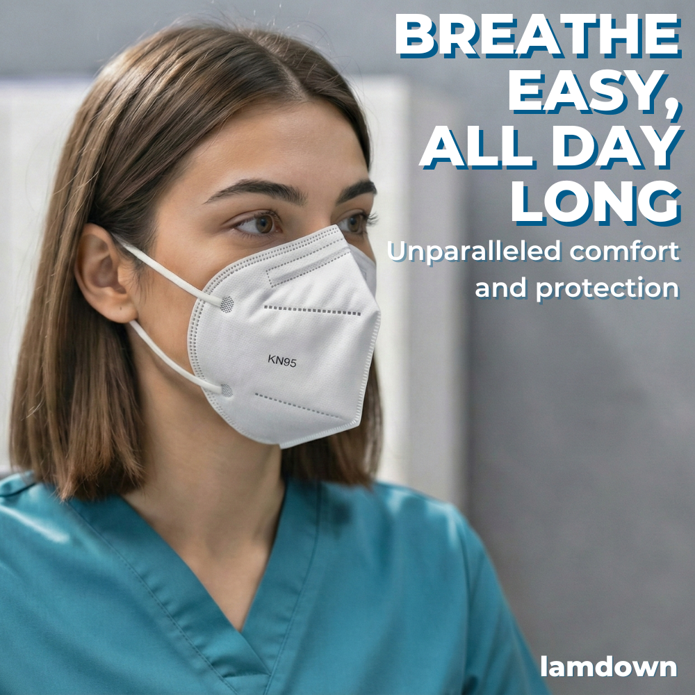 KN95 Masks — Individually Wrapped, 5-Layer Protection (Black / White)