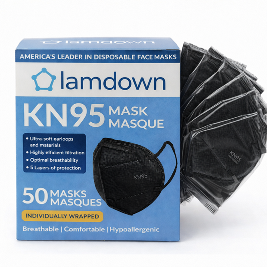 (50-Pack) KN95 Face Mask Individually Wrapped, Lamdown