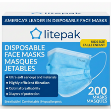 Load image into Gallery viewer, 200pcs Kids Disposable Face Masks - 3-Ply Kids Mask for Boys Girls
