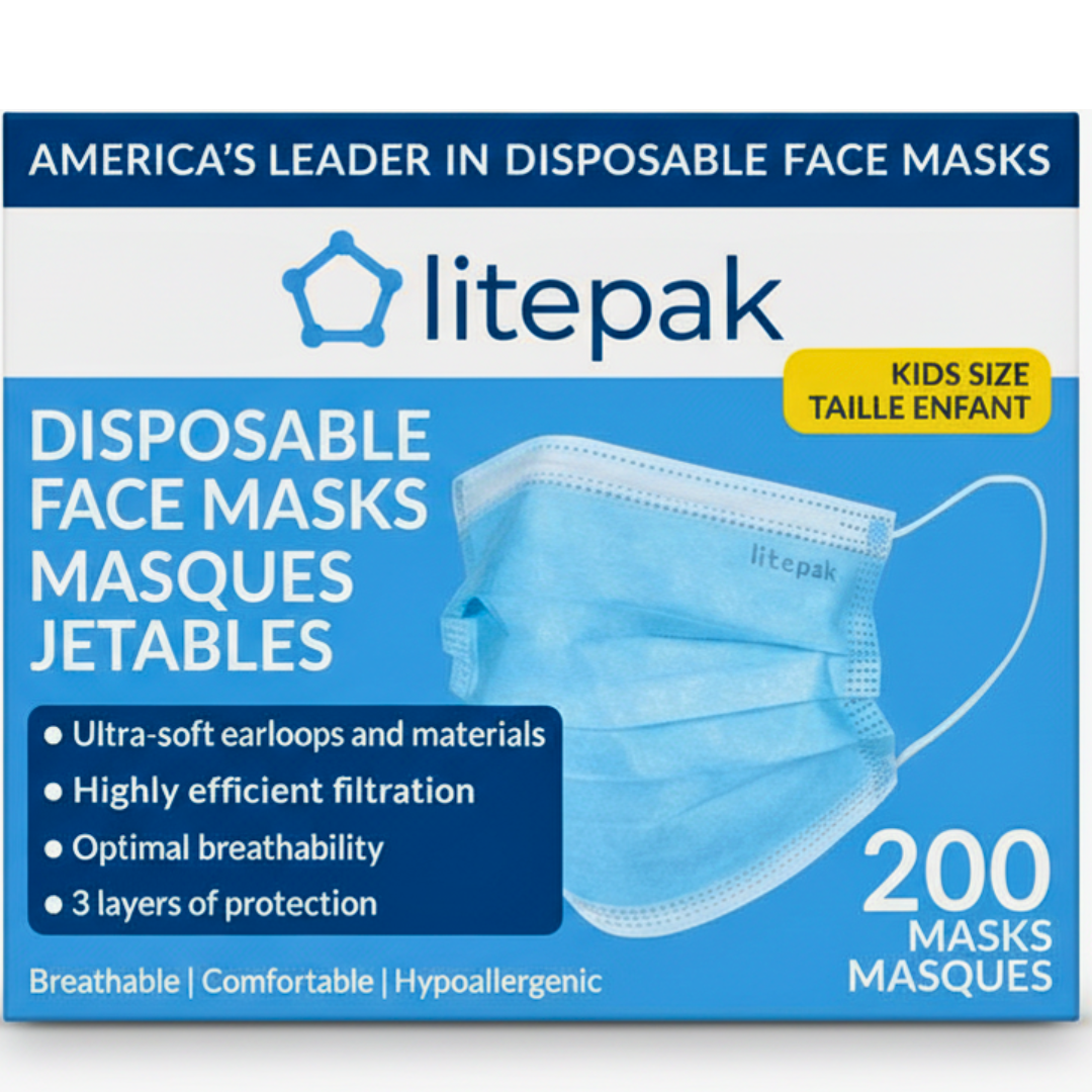200pcs Kids Disposable Face Masks - 3-Ply Kids Mask for Boys Girls
