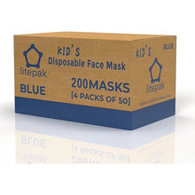Load image into Gallery viewer, 200pcs Kids Disposable Face Masks - 3 Ply Kids Mask for Boys Girls - (Blue)
