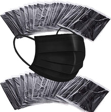 Load image into Gallery viewer, 2000pcs Individually Wrapped 3-Ply Disposable Face Mask Black Premium Comfort
